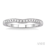 1/10 Ctw Round Cut Diamond Matching Wedding Band in 14K White Gold