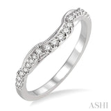 1/6 Ctw Round Cut Diamond Wedding Band in 14K White Gold