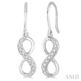 1/6 Ctw Round Cut Diamond Infinity Earrings in 10K White Gold