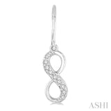 1/6 Ctw Round Cut Diamond Infinity Earrings in 10K White Gold