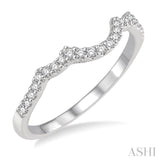 1/5 Ctw Round Cut Diamond Wedding Band in 14K White Gold