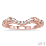 1/5 Ctw Round Cut Diamond Wedding Band in 14K Rose Gold