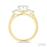 1/2 Ctw Lovebright Round Cut Diamond Ring in 14K Yellow and White Gold