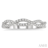 1/5 Ctw Entwined Round Cut Diamond Fashion Ring in 14K White Gold