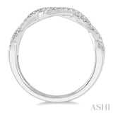 1/5 Ctw Entwined Round Cut Diamond Fashion Ring in 14K White Gold