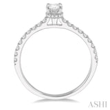 1/4 Ctw Semi-Mount Diamond Engagement Ring in 14K White Gold