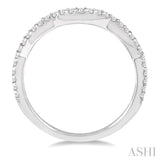 1/5 ctw Wave Lattice Round Cut Diamond Wedding Band in 14K White Gold