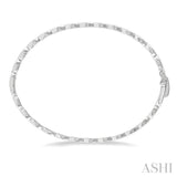 1/3 Ctw Marquise Mount Round Cut Diamond Stackable Bangle in 14K White Gold