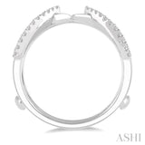 1/4 Ctw Diamond Claw Insert Ring in 14K White Gold