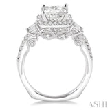 3/4 Ctw Diamond Semi-Mount Engagement Ring in 14K White Gold