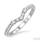 1/3 Ctw Round Cut Diamond Wedding Band in 14K White Gold