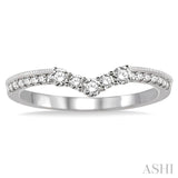 1/3 Ctw Round Cut Diamond Wedding Band in 14K White Gold