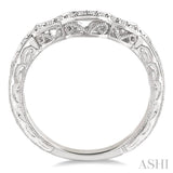 1/6 Ctw Round Cut Diamond Wedding Band in 14K White Gold