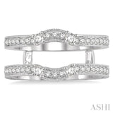 1/2 Ctw Round Cut Diamond Insert Ring in 14K White Gold