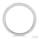 1/10 Ctw Arched Round Cut Diamond Wedding Band in 14K White Gold