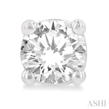 3/8 Ctw Round Cut Diamond Stud Earring in 14K White Gold