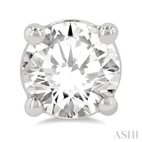 1 1/4 Ctw Round Cut Diamond Stud Earring in 14K White Gold