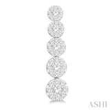 1 1/6 Ctw Lovebright Round Cut Diamond Earrings in 14K White Gold