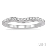 1/4 Ctw Round Cut Diamond Wedding Band in 14K White Gold