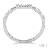 1/20 Ctw Round Cut Diamond Wedding Band in 14K White Gold