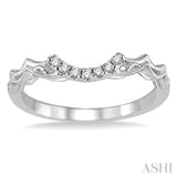 1/20 Ctw Round Cut Diamond Wedding Band in 14K White Gold