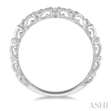 1/20 Ctw Round Cut Diamond Wedding Band in 14K White Gold