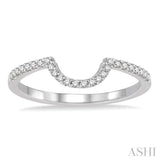 1/6 Ctw Round Cut Diamond Wedding Band in 14K White Gold