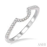 1/6 Ctw Round Cut Diamond Wedding Band in 14K White Gold