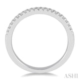 1/6 Ctw Round Cut Diamond Wedding Band in 14K White Gold