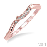 1/20 Ctw Round Cut Diamond Wedding Band in 14K Rose Gold