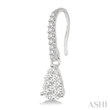 1/3 Ctw Pear Shape Diamond Lovebright Earrings in 14K White Gold