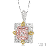 Flower Shape Diamond Pendant